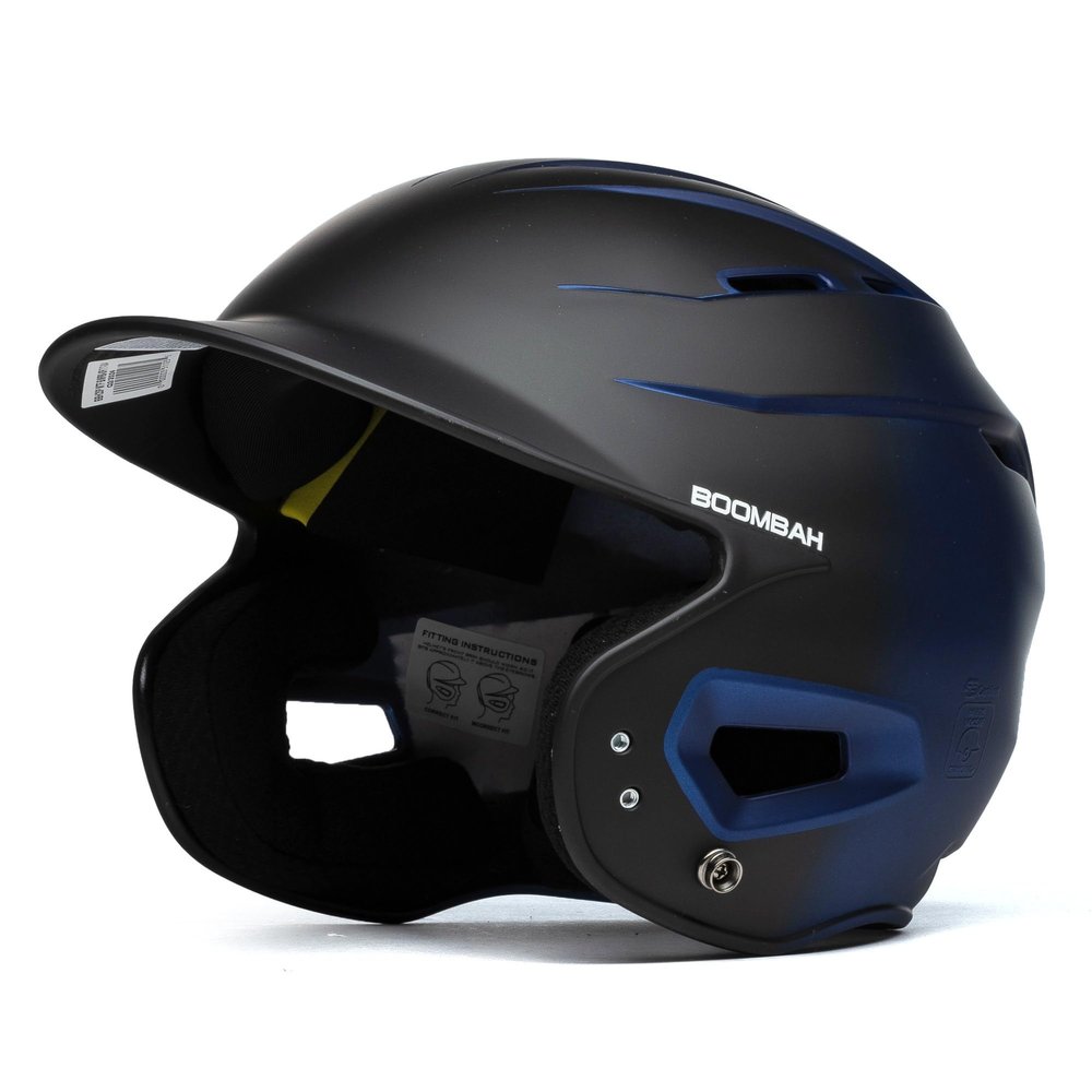 Boombah DEFCON Metallic Fade Batting Helmet Sleek Profile NOSCAE Black/Metallic Royal Blue - Size Senior 7" - 7 3/4"
