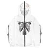 Udeniy Womens Y2K Zip Up Hoodies Halloween Skeleton Graphic Sweatshirts Oversized Pullover Vintage Goth Jacket Streetwear A-white view 1