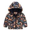 Toddler Boys Girls Casual Jackets Printing Cartoon Hooded Outerwear Zipper Coats Long Sleeve (Orange, 12-18 Months) view 1