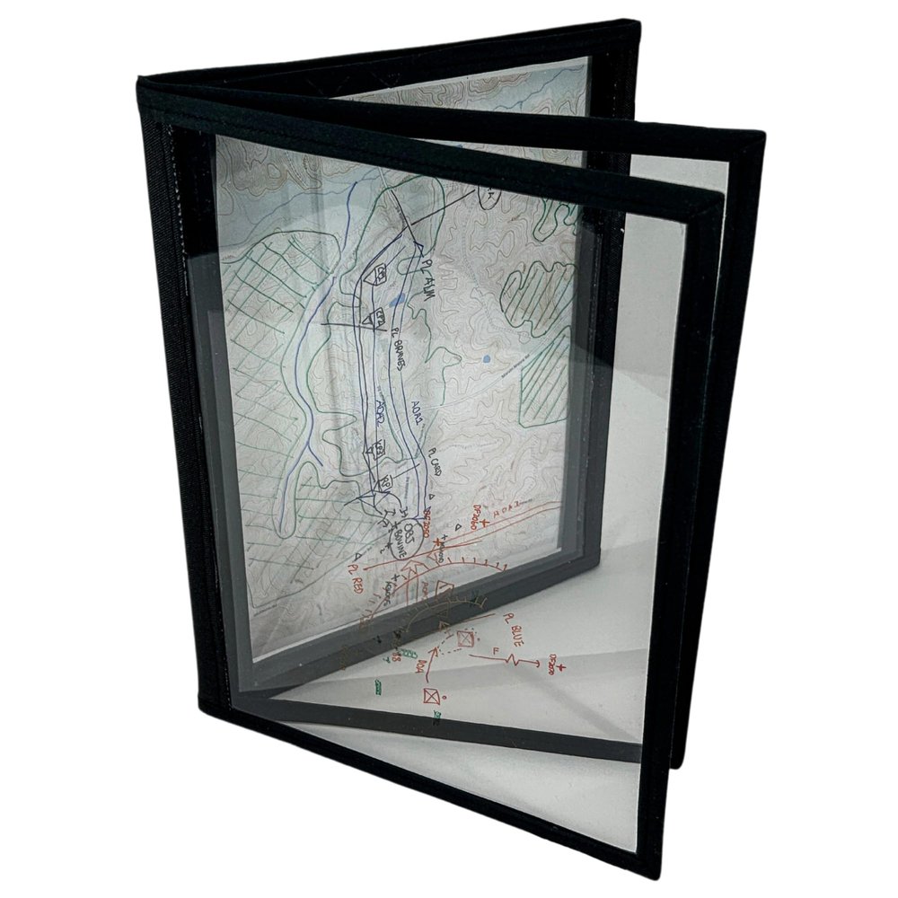 Battle Briefing Board for IBOLC, West Point, OPORD Brief Plexiglass Board, Army, Stealth Black (9 x 12), Made in The USA, Veteran Owned