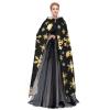 DRTGEDS Golden Christmas Snowflakes Unisex Adult Halloween Cloak With Hood Long Witch Costume Cosplay Capes Magician Cloak view 3
