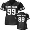 Custom Replica Football Jerseys for Women Personalized Team Name & Number Football Jerseys 2 Sided (Black-4XL) view 1