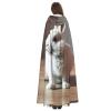 DRTGEDS Cry White Rabbit Unisex Adult Halloween Cloak With Hood Long Witch Costume Cosplay Capes Magician Cloak view 4