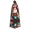 DRTGEDS Merry Christmas Santa Claus Gift Unisex Adult Halloween Cloak With Hood Long Witch Costume Cosplay Capes Magician Cloak view 4