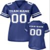 Custom Replica Football Jerseys for Women Personalized Team Name & Number Football Jerseys 2 Sided (True Royal-2XL) view 1