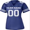 Custom Replica Football Jerseys for Women Personalized Team Name & Number Football Jerseys 2 Sided (True Royal-2XL) view 4