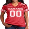 Custom Replica Football Jerseys for Women Personalized Team Name & Number Football Jerseys 2 Sided (True Red-4XL) view 2