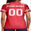 Custom Replica Football Jerseys for Women Personalized Team Name & Number Football Jerseys 2 Sided (True Red-4XL) view 3
