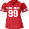 Custom Replica Football Jerseys for Women Personalized Team Name & Number Football Jerseys 2 Sided (True Red-4XL) view 4
