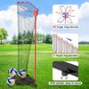 Volleyball Setter Training Equipment Net with Portable Cart with Wheels, Volleyball Practice Equipment 5 Height Options and Adjust The Target Hoop Angle by 10 Angles view 2