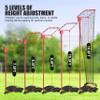 Volleyball Setter Training Equipment Net with Portable Cart with Wheels, Volleyball Practice Equipment 5 Height Options and Adjust The Target Hoop Angle by 10 Angles view 3