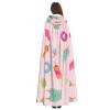 DRTGEDS Many Colored Ice Cream Unisex Adult Halloween Cloak With Hood Long Witch Costume Cosplay Capes Magician Cloak view 4