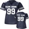 Custom Replica Football Jerseys for Women Personalized Team Name & Number Football Jerseys 2 Sided (True Navy-4XL) view 1