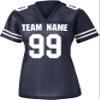 Custom Replica Football Jerseys for Women Personalized Team Name & Number Football Jerseys 2 Sided (True Navy-4XL) view 4