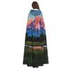 DRTGEDS Grand Teton National Park Unisex Adult Halloween Cloak With Hood Long Witch Costume Cosplay Capes Magician Cloak view 4