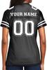 Custom Replica Football Jerseys for Women Personalized Team Name & Number Football Jerseys 2 Sided (Black-L) view 3