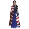 DRTGEDS Firefighter American Flag Unisex Adult Halloween Cloak With Hood Long Witch Costume Cosplay Capes Magician Cloak view 2