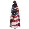 DRTGEDS Firefighter American Flag Unisex Adult Halloween Cloak With Hood Long Witch Costume Cosplay Capes Magician Cloak view 4