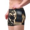 DRTGEDS Skull Rock Roll Skeleton Bone Men's Underwear, Casual Stretch Boxer Briefs with Supportive Contour Pouch Black view 4
