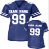 Custom Replica Football Jerseys for Women Personalized Team Name & Number Football Jerseys 2 Sided (True Royal-2XL) view 1