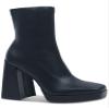 Wild Pair Womens Beautee Square Toe Block Heel Booties Black 8.5 Medium (B,M) view 1