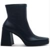 Wild Pair Womens Beautee Square Toe Block Heel Booties Black 8.5 Medium (B,M) view 3