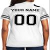 Custom Replica Football Jerseys for Women Personalized Team Name & Number Football Jerseys 2 Sided (White-3XL) view 3