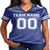 Custom Replica Football Jerseys for Women Personalized Team Name & Number Football Jerseys 2 Sided (True Royal-S) view 2