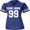 Custom Replica Football Jerseys for Women Personalized Team Name & Number Football Jerseys 2 Sided (True Royal-S) view 4
