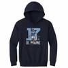 500 LEVEL Kevin De Bruyne Manchester City Youth Hoodie Sweatshirt - Kevin De Bruyne Manchester City Bold Number WHT (Navy, Medium) view 1