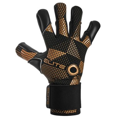Elite Sports Nobre Fingersave Goalkeeper Gloves - Superior Grip, Moisture-Absorbing Fabric, Speed Cut Palm Cut, Durable Rubber Backhand, All Weather Performance, Size's 7-11 (Nobre Black, 10)