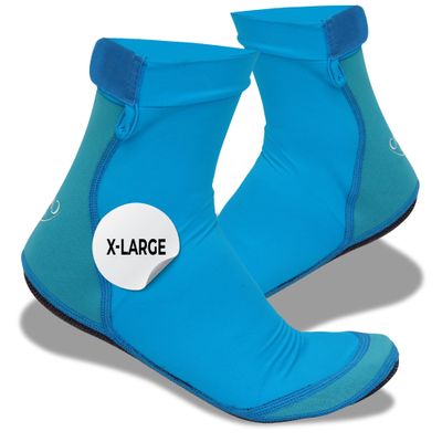 CallaSports Neoprene Beach Socks - Water and Sand Socks for Men and Women (XX-Large, Solid Blue)
