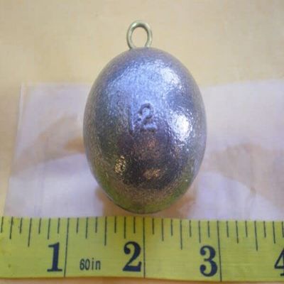 4 PCS. Cannon Ball SINKERS 12 OZ. W/Stainless Steel Eye for Toothy Critters, Rigging Baits and Lures for Saltwater & Freshwater.