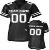 Custom Replica Football Jerseys for Women Personalized Team Name & Number Football Jerseys 2 Sided (Black-M) view 1
