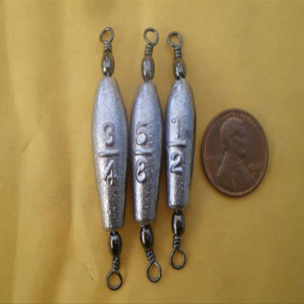 30 TROLLING Sinker W/#7 Black Barrel Swivel 3/4,5/8,1/2 OZ 10ea from DO IT M for Toothy Critters, Rigging Baits and Lures for Saltwater & Freshwater.