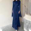 Fairy Dress Woman Renaissance Medieval Costumes Dress Round Neck Short Sleeve High Waist Dress Steampunk Dress view 2