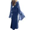 Fairy Dress Woman Renaissance Medieval Costumes Dress Round Neck Short Sleeve High Waist Dress Steampunk Dress view 3