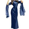 Fairy Dress Woman Renaissance Medieval Costumes Dress Round Neck Short Sleeve High Waist Dress Steampunk Dress view 4