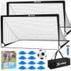 Kids Soccer Goals for Backyard Set of 2, 4 x 3 ft/6 x 4 Toddler Soccer Goal Training Equipment with Soccer Ball, Cones, Pop Up Soccer Net for Kids Age 3-5 4-6 6-8 8-12 10-12 Outdoor Games Sports Gifts view 1