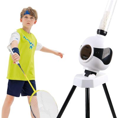 YMAOMAO Automatic Badminton Serve Machine, Badminton Training Machine, Indoor and Outdoor Badminton Ball Shuttlecock Launcher Robot Trainer