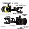 LWANO M2 Cpmpound Bow Sight - 5 Pin Archery Sight Short/Long Bar, Tool Less Windage & Elevation Adjustability, with 2X Magnification Sight Lens Kit (M2-Left Hand(with 2X Lens kit)) view 3