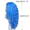 FantaLook Long Curly Fluffy Blue Cosplay Wig for Halloween (Small Size) view 2