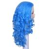 FantaLook Long Curly Fluffy Blue Cosplay Wig for Halloween (Small Size) view 4