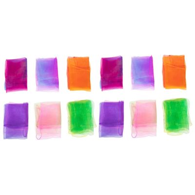 GALPADA 12pcs Small Square Dance Scarves Decorative Juggling Scarves for Boy Girl Stage Performance Lightweight and Easy to Store for Parties and Gatherings Random Colors