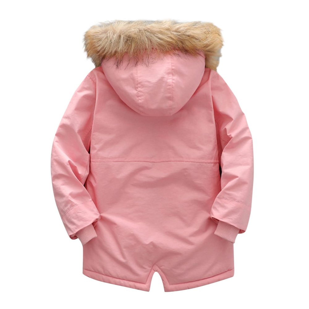 Aagomeyh Water Resistance Jacket Quilted Boy's Thick Lined Jacket Winter Winter Pu-ffer Girls Outerwear Kids (Pink, 5-6 Years)