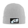 MULIHU Cute Panda and Oversized Glasses Beanie Hat for Men Women Winter Warm Knit Hats Ski Hat Skull Cap Gray view 2