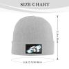 MULIHU Cute Panda and Oversized Glasses Beanie Hat for Men Women Winter Warm Knit Hats Ski Hat Skull Cap Gray view 3