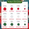 Allruyee 1500 Pieces Christmas Pom Pom Christmas Tinsel pom pom Glitter Pom Pom Balls for Craft Making and Hobby Supplies (4 Sizes, White, Red, Green) view 2