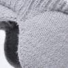 YOLAI Winter Visor for Men Warm Earflaps Beanie Hat Knitted Fleec Cap Earflaps for Men Outdoor Winter (Grey, One Size) view 4
