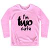 2nd Birthday Outfits for Toddler Girls im Two Cute Shirt Girl 2 Years Old Second Birthday (Black on Pink - Long Sleeve, 3 Years) view 1
